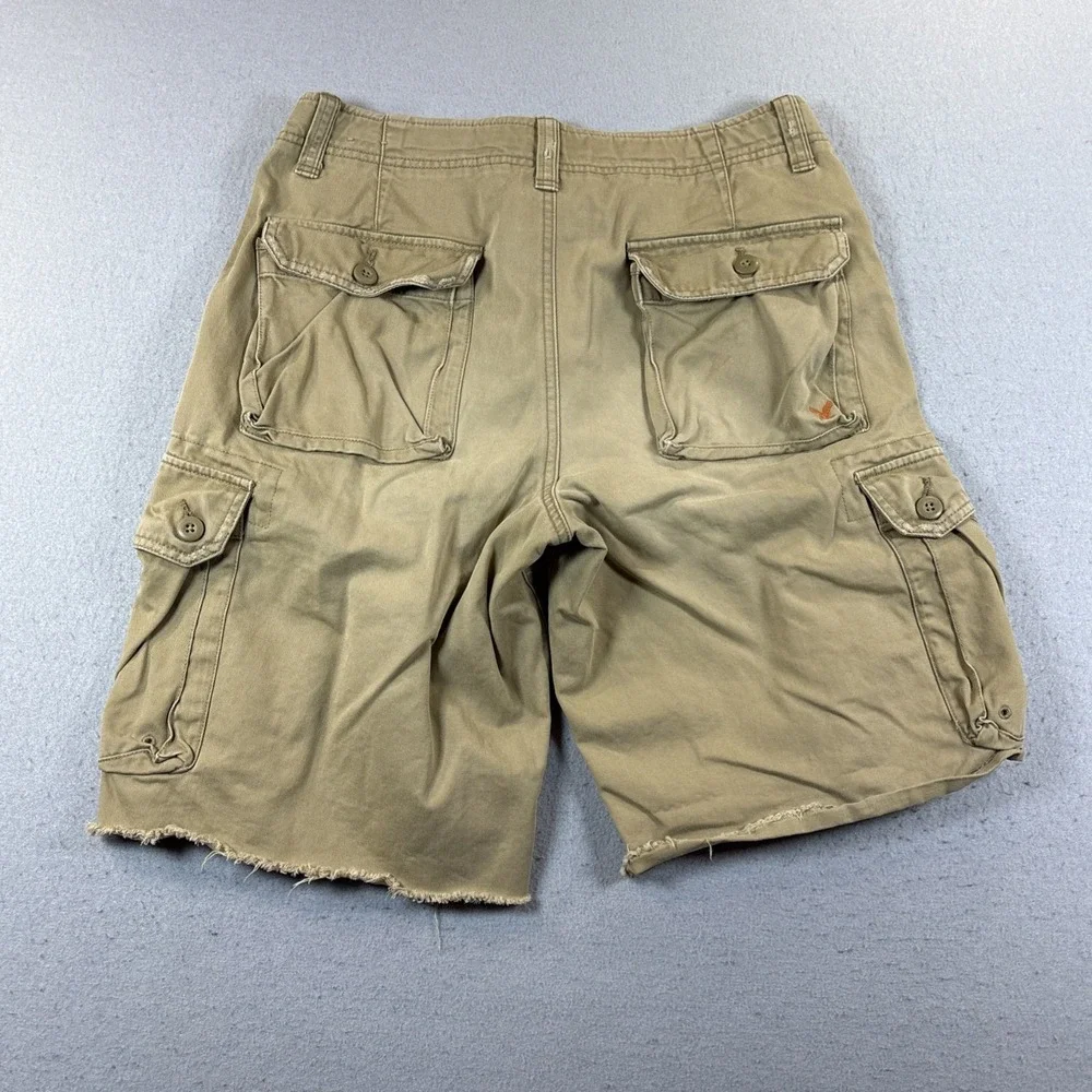 American Eagle Shorts Mens 30 Khaki Cargo Rugged Outdoor Utility Cotton 01977‎